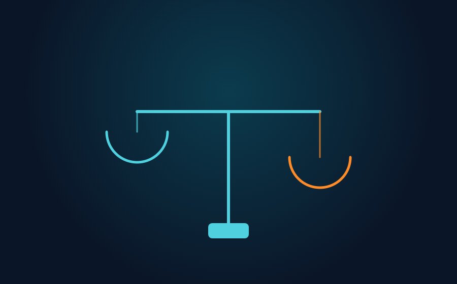 IPTV é ilegal? Entenda os aspectos legais Ilustração de balança representando os aspectos legais do IPTV